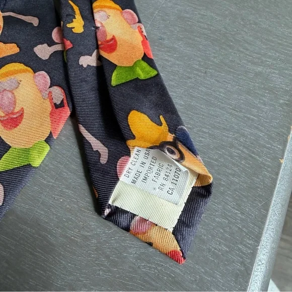 Ralph Marlin Necktie Mr. Potato Head Vintage 90's Hasbro Tie Made In USA - Picture 4 of 7